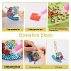 2 Sets 2 Style DIY Diamond Painting Sporting Panda Keychain Kits DIY-TA0003-80-6