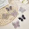 Butterfly Rhinestone Patches DIY-FG0001-36-7