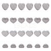 DICOSMETIC 24Pcs 4 Style 304 Stainless Steel Beads STAS-DC0014-50-1