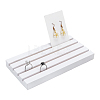 4-Slot Rectangle Wood Jewelry Slotted Display Stands ODIS-WH0030-31-1