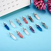 12Pcs 6 Style Natural & Synthetic Gemstone Double Terminated Pointed Pendants G-SZ0001-83-3