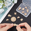 12Sets 3 Style 3-Strand 6-Hole Brass Box Clasps KK-BC0008-24-3
