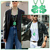 Plastic Dollar Sign Big Pendant Ball Chain Necklaces NJEW-WH0021-81B-7