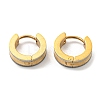 304 Stainless Steel Textured Hoop Earrings EJEW-P230-01A-G01-2