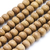 Natural Camphor Wood Beads Strands WOOD-P011-10-10mm-1