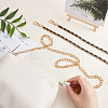 2Pcs 2 Style Aluminum Alloy Curb Chain Purse Bag Handle FIND-WR0001-12-4