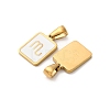 304 Stainless Steel Enamel Pendants STAS-I353-06G-B-2