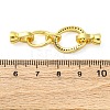 Brass Micro Pave Clear Cubic Zirconia Fold Over Clasps KK-U059-24G-3