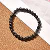 Natural Larvikite Beads Stretch Bracelets BJEW-F380-01-A14-5