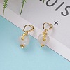 Natural Rose Quartz Dangle Earrings EJEW-JE04432-01-3