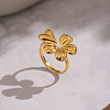 304 Stainless Steel Cuff Open Rings for Women JX0804-2