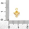 Brass Cubic Zirconia Rhombus Connector Charms KK-F894-12G-01-3