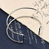 Non-Tarnish 304 Stainless Steel Hollow Open Cuff Bangles for Women BJEW-S155-04P-6