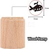 Wood Wax Seal Stamp AJEW-WH0122-002-2