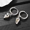 Brass Cubic Zirconia Hoop Earrings EJEW-Q015-01P-F-4