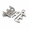 Non-Tarnish 304 Stainless Steel Pendants A-STAS-R111-JA565-F-2