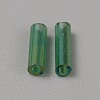 300Pcs Transparent Glass Round Bugle Beads GLAA-WH0015-74D-2