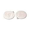 Non-Tarnish 304 Stainless Steel Pendants STAS-A074-03C-P-3