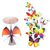Artificial Plastic Butterfly Decorations DJEW-WH0001-01I-1