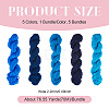 5 Bundles 5 Colors Acrylic Fiber Yarn OCOR-TA0003-22-4