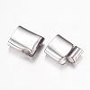 Tarnish Resistant 304 Stainless Steel Magnetic Clasps with Glue-in Ends STAS-G071-38P-2