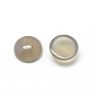 Natural Gray Agate Cabochons X-G-R416-6mm-15-2