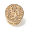 Golden Plated Round Shaped Wax Seal Brass Stamp Head STAM-K002-01G-10-1