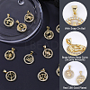 12Pcs 12 Styles Brass Micro Pave Cubic Zirconia Pendants KK-BM0001-01-6