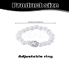 1Pc Imitation Pearl Beads Finger Rings RJEW-LP0003-52-2