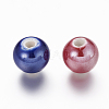10PCS Round Mixed Color Pearlized Handmade Porcelain Beads X-PORC-D001-12mm-M-2