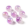UV Plating Opaque Crackle Two-tone Acrylic Beads X1-MACR-C032-01D-1