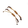 2Pcs Natural Tiger Eye & Glass Seed Beads Braided Bead Bracelets for Women BJEW-MZ00247-03-5