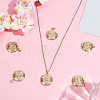 6Pcs Brass Locket Pendants KK-BBC0015-49-4