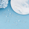 5 Pairs 925 Sterling Silver Earring Hooks STER-BBC0006-49S-4