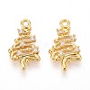 Brass Micro Pave Cubic Zirconia Pendants KK-N263-88G-1