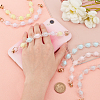 6Set 6 Colors Plastic Frosted Heart Beaded Chain MOBA-PH0001-09-3