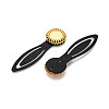 Alloy & Iron Bookmark Cabochon Settings PALLOY-N184-01G-2