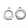 304 Stainless Steel Alphabet Charms STAS-H122-Q-P-1