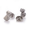 Tarnish Resistant 304 Stainless Steel Kitten Stud Earrings X-EJEW-F227-11P-2