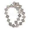 Tibetan Style Rhombus Alloy Bead Strands TIBEB-O007-05-NR-4