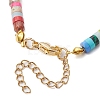 Natural & Synthetic Mixed Gemstone Heishi Beaded Bracelets BJEW-JB11073-5