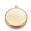 Ion Plating(IP) 304 Stainless Steel Pendant Cabochon Settings X-STAS-G127-13-25mm-G-2