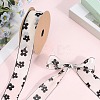 1Roll Printed Polyester Chiffon Ribbons OCOR-CY0002-35D-7