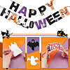 Halloween Decoration Paper Flag Banners DIY-WH0453-12B-4