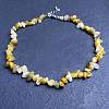 Natural Topaz Jade Chip Beaded Necklaces for Women IW6789-63-1