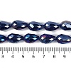 Opaque Solid Color Electroplate Glass Beads Strands EGLA-N013-P10mm-B03-4