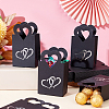 Silver Stamping Heart Packaging Handbag Holder KBAG-WH0045-05B-4