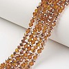 Electroplate Transparent Glass Beads Strands EGLA-A034-T8mm-N16-1