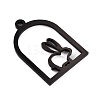 Acrylic Open Back Bezel Pendants MACR-WH0007-25-2