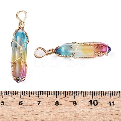 Lampwork Pendants GLAA-T023-07M-1
